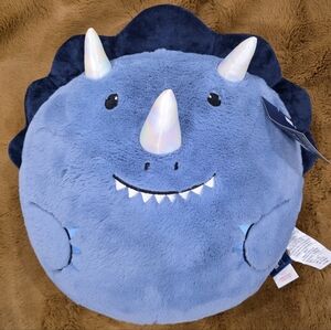 🆕️🦕 Max Studio Kids, 14 Inch, Blue Triceratops Dinosaur Plush Toy